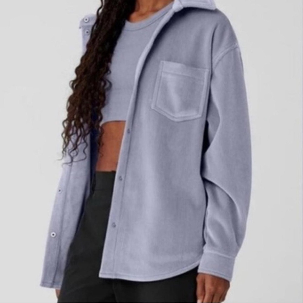 ALO Yoga Light Purple Button Down Shirt
